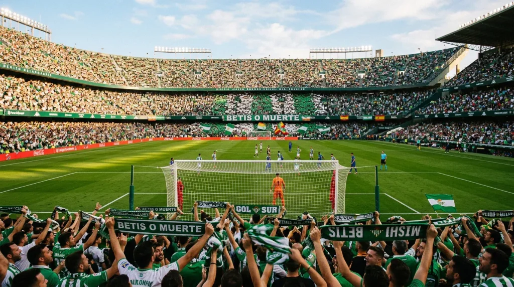Vol Spaans voetbalstadion met enthousiast thuispubliek dat het thuisvoordeel benadrukt